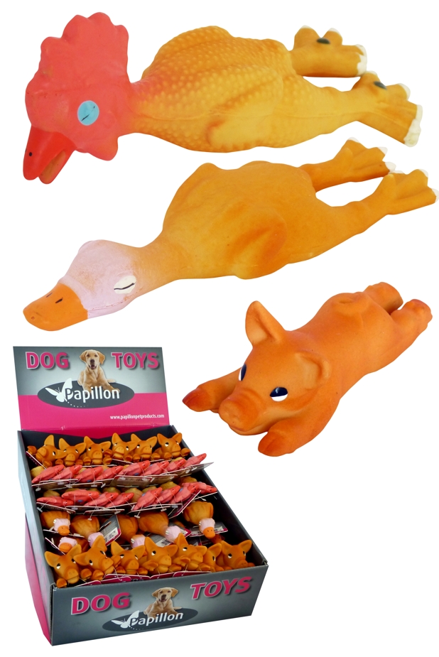 HRACKA LATEX MINI KACHNA, KURE, PRASE 14CM