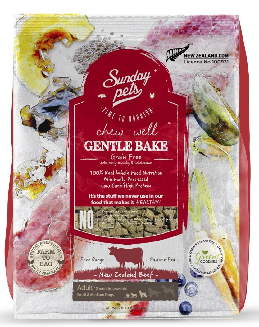 GENTE BAKE BEEF ADULT SMALL/MEDIUM BREED 1,3 KG