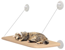 PELECH ZÁVĚSNÝ NA OKNO + PŘÍSAVKY 55x33 cm BÉŽOVÁ