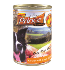 detail PRINCE PREMIUM KUŘE S MANGEM A SLADKÉ BRAMBORY 800G