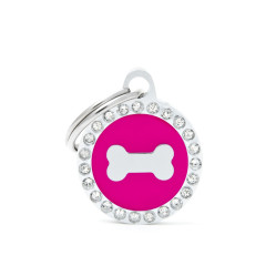 SMALL FUCHSIA CIRCLE BONE GLAM