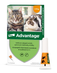 ADVANTAGE 1X0,4ML PRO KOCKY DO 4KG