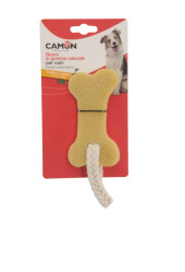 HRAČKA KOST KAUČUK + LANO 16 cm CAMON