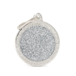 BIG CIRCLE GLITTER GREY