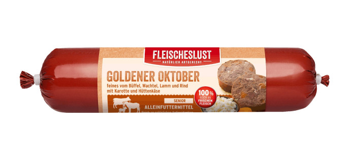 detail GOLDEN OCTOBER 400G SENIOR beef, quail & lamb