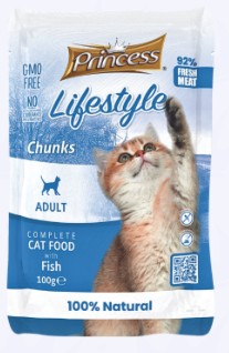 detail PRINCESS LIFESTYLE POUCHES CHUNKS 100G FISH