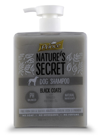 detail NATURE´S SECRET DOG SHAMPOO BLACK COATS 500 ml