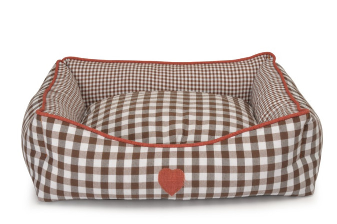 detail PELECH DOGGO 66x55xH16 cm HNĚDÁ KOSTKA CAMON