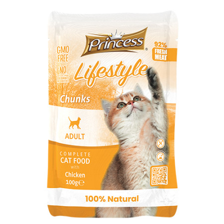 detail PRINCESS LIFESTYLE POUCHES CHUNKS 100G KUŘE