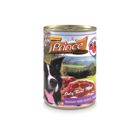 detail PRINCE PREMIUM ZVĚŘINA/PŠTROS, RAJČE A MRKEV 400G