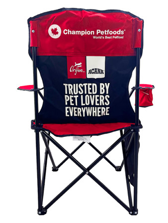 detail KEMPINGOVÉ KŘESLO ČERNÉ ACANA /ORIJEN