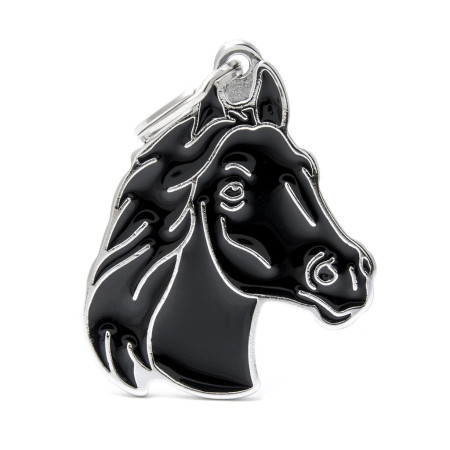 detail WILD BLACK HORSE