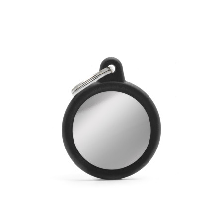 detail CIRCLE CHROME PLATED BRASS BLACK RUBBER