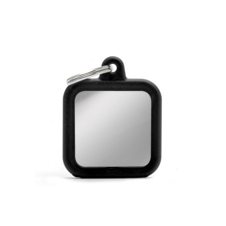 detail SQUARE CHROME PLATED BRASS BLACK RUBBER
