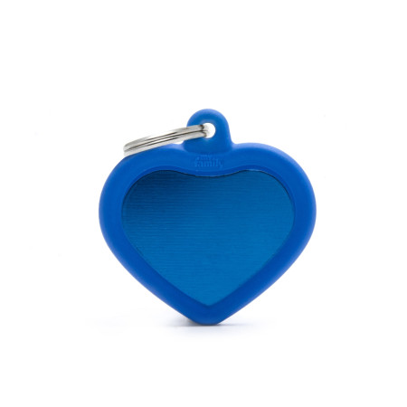 detail HEART ALU BLUE RUBBER