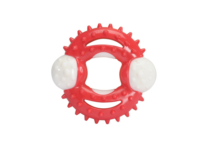 detail DENTÁLNÍ HRAČKA KRUH TPR+NYLON 10,5 cm