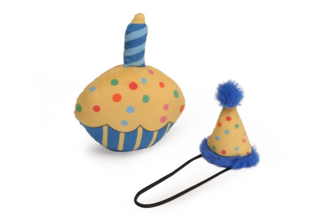 detail CAMON HRAČKA CUPCAKE + ČEPIČKA NAROZENINOVÁ 16 cm