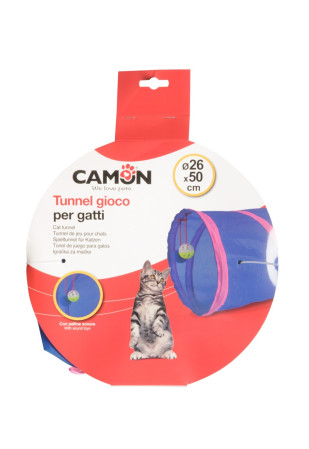detail CAMON TUNEL CAT + 2x ZVUK. HRAČKA 26x50 cm