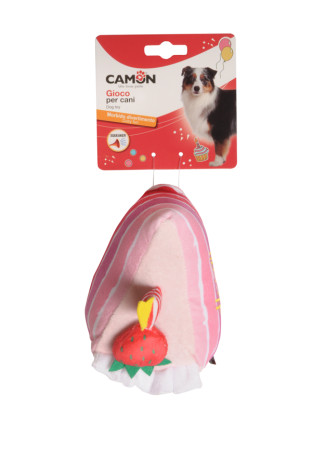 detail CAMON HRAČKA DORT NAROZENINOVÝ JAHODA + SVÍČKA 25 cm