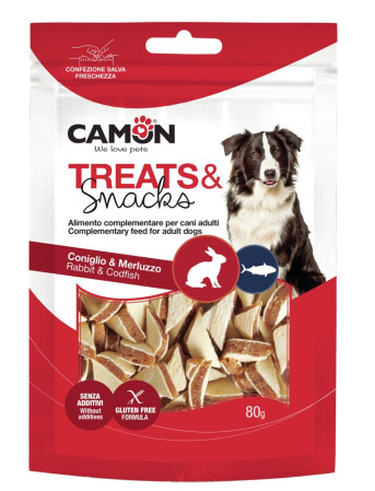 detail SNACKS TROJUHELNÍK 1,5 x 0,5 cm KRÁLÍK + TRESKA 80 g