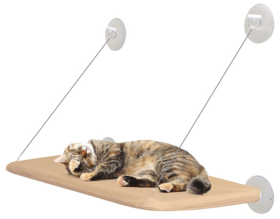 detail PELECH ZÁVĚSNÝ NA OKNO + PŘÍSAVKY 55x33 cm BÉŽOVÁ