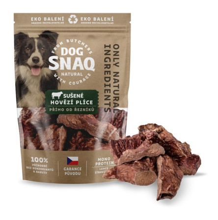 detail DOG SNAQ - SUŠENÉ HOVĚZÍ PLÍCE 200 g