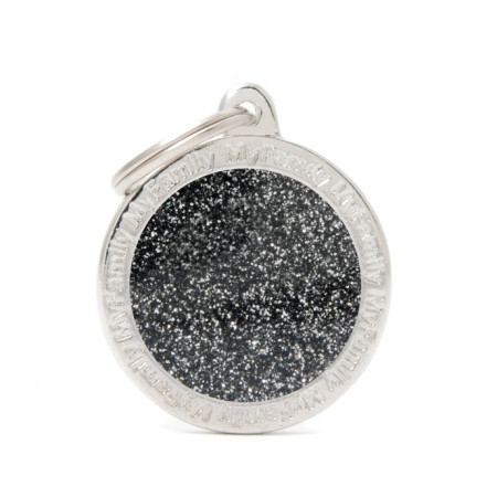 detail BIG CIRCLE GLITTER BLACK