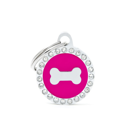 detail SMALL FUCHSIA CIRCLE BONE GLAM