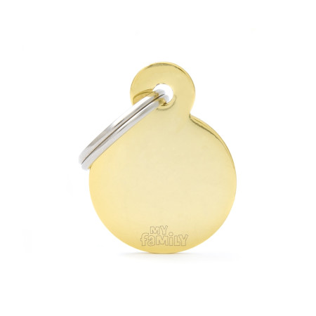 detail SMALL ROUND GOLDEN BRASS