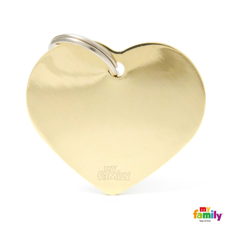 detail BIG HEART GOLDEN BRASS
