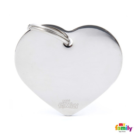 detail BIG HEART CHROME PLATED BRASS