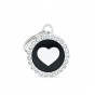 náhled SMALL BLACK CIRCLE HEART GLAM