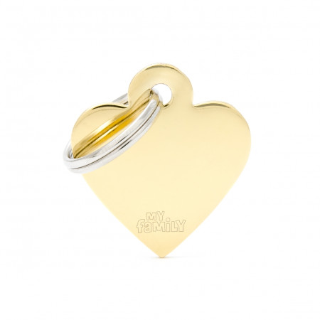 detail SMALL HEART GOLDEN BRASS